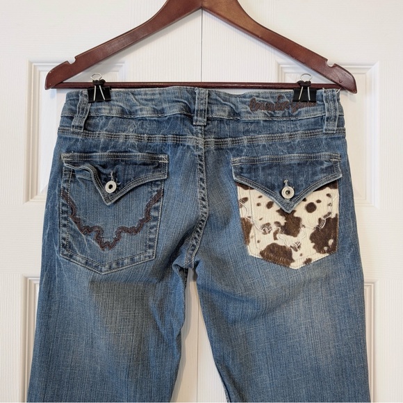 Crusader Denim - Authentic Y2K Vintage Cow Hide Crusader Brand Western Cowgirl Women’s Jeans